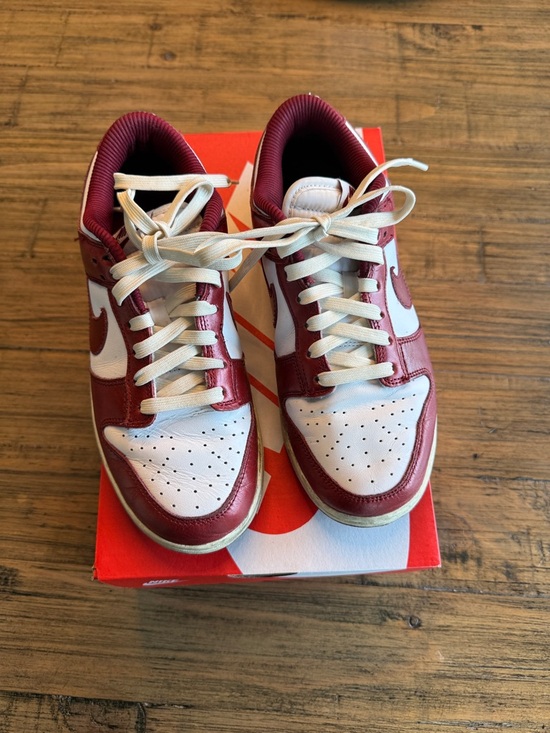 Nike Shoes - Nike Dunk Low PRM team red white Retro Sneakers size 8